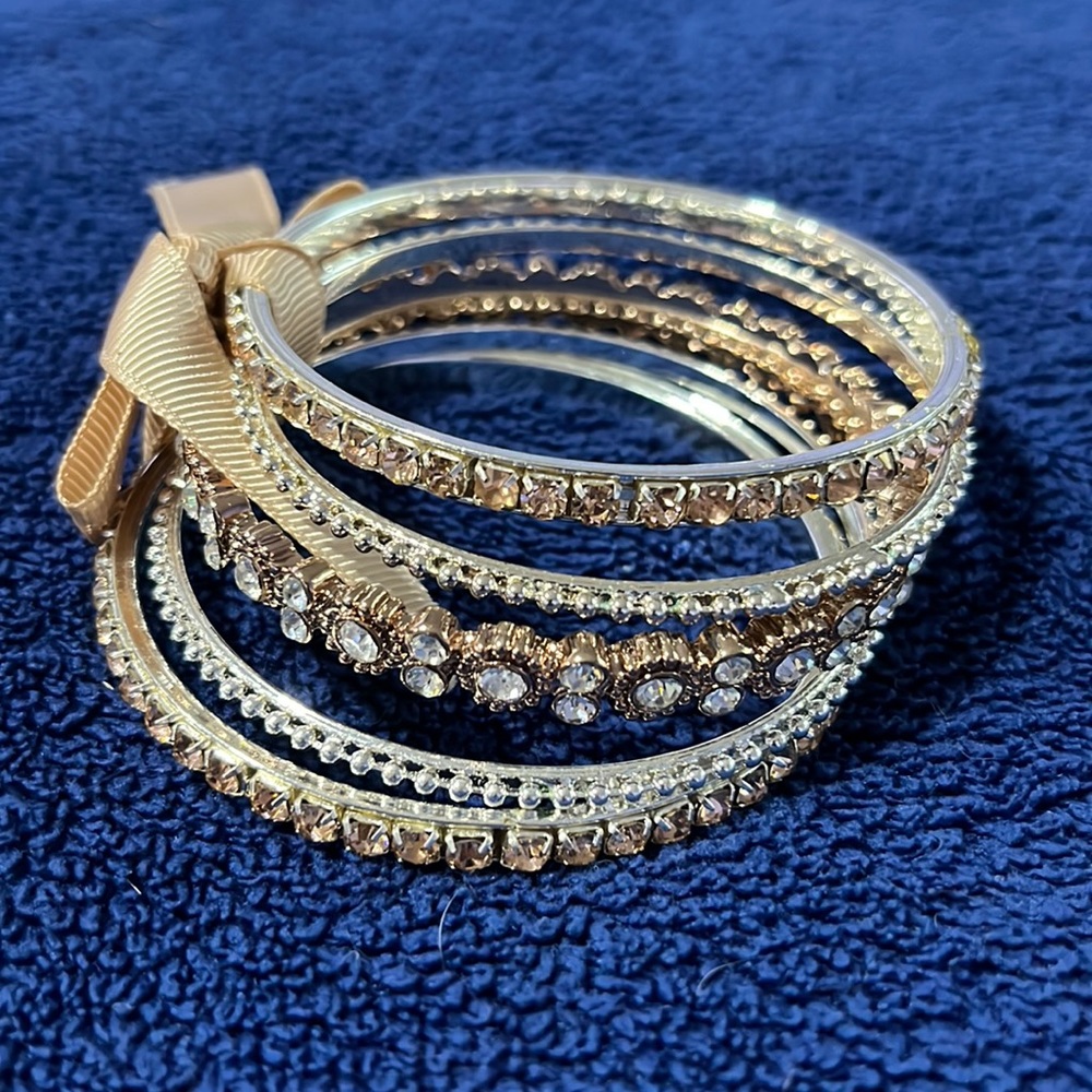 Brand new never worn 5 bracelet stacked.